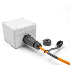 LWL Einbaubuchse LC Duplex zu LC Duplex mit Verschlusskappe Multimode IP68 staub- und wasserdicht