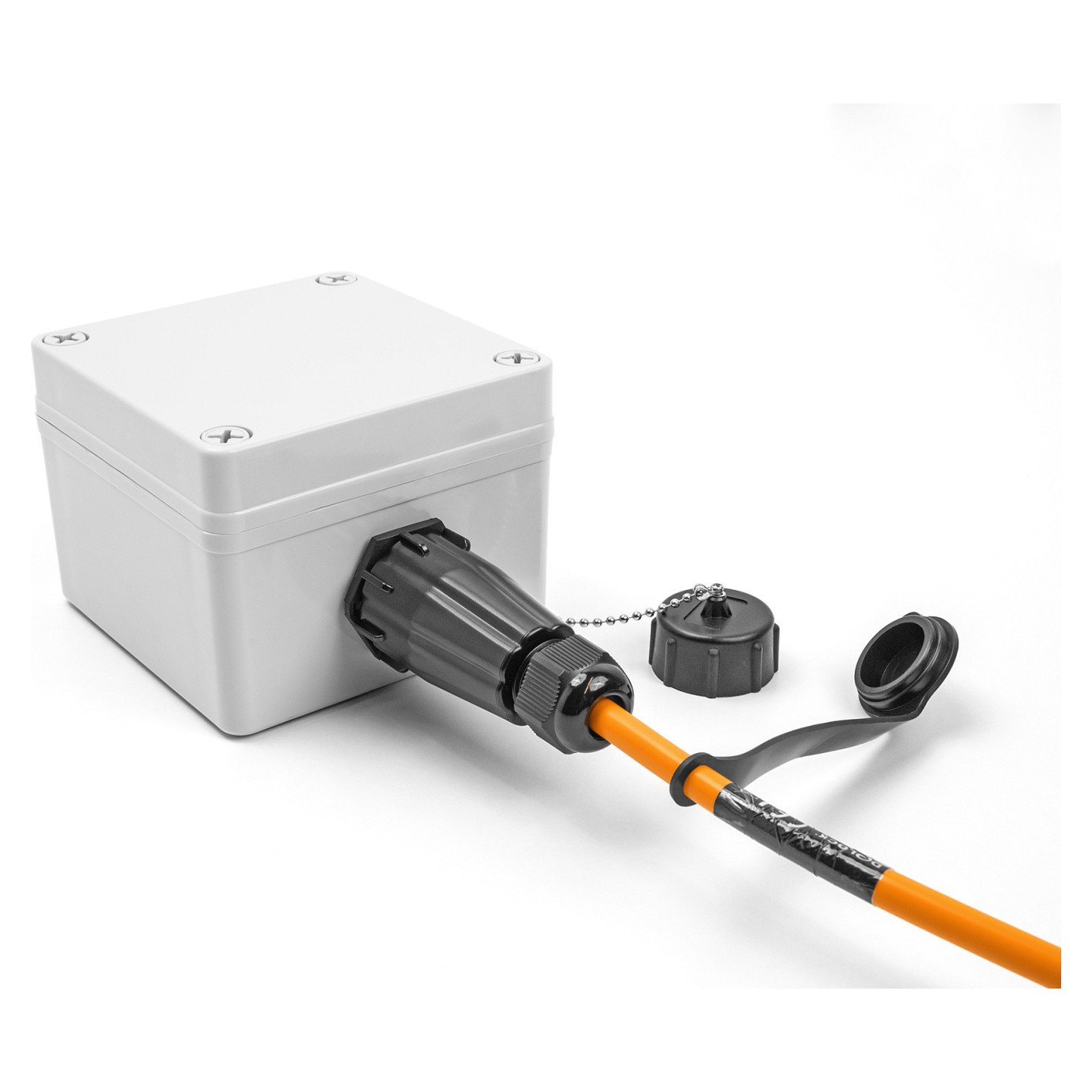 LWL Einbaubuchse LC Duplex zu LC Duplex mit Verschlusskappe Multimode IP68 staub- und wasserdicht