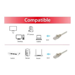 Equip Patchkabel Cat6A U UTP 2xRJ45 3.00m beige LSZH Polybeutel — Buy in Cyprus with Fast Delivery