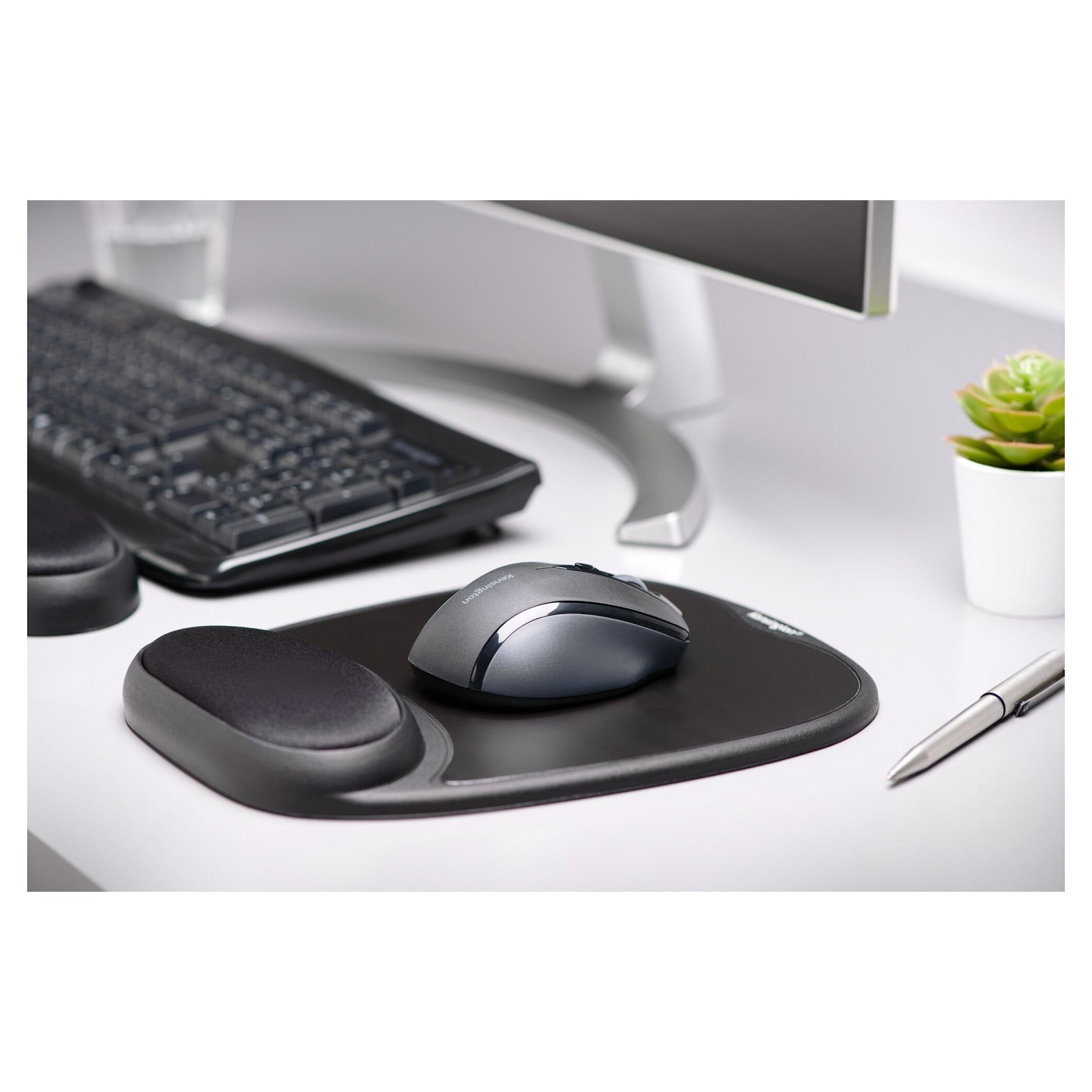 Mauspad Kensington mit Handgelenkpolsterkissen Black — Buy in Cyprus with Fast Delivery