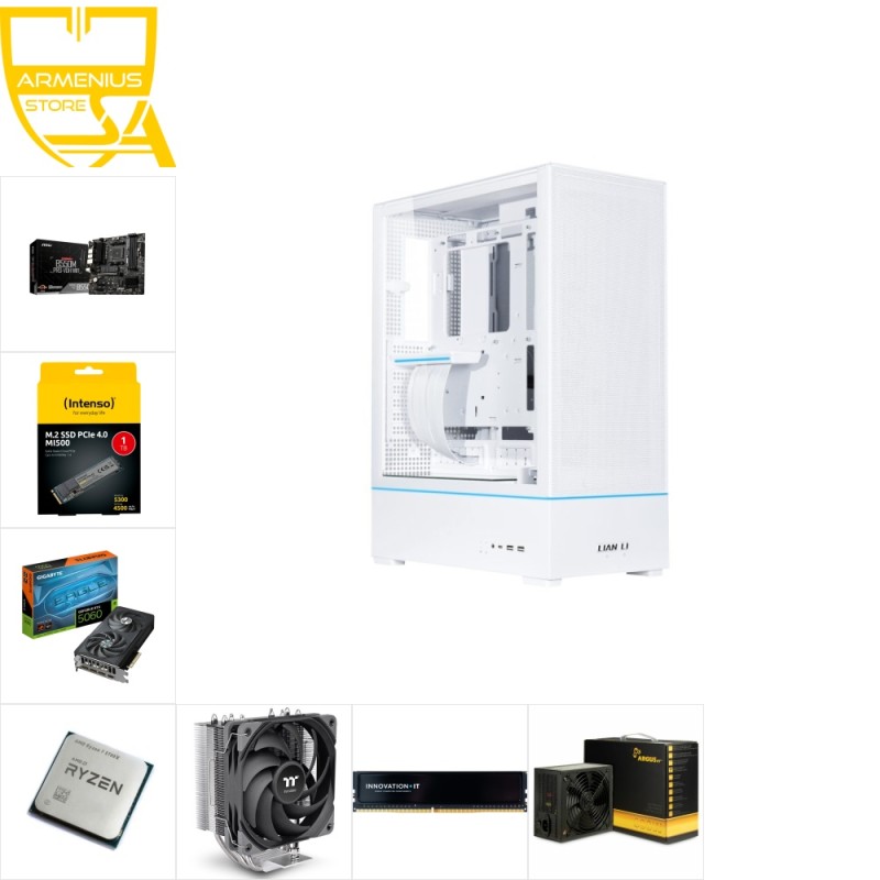 Custom Gaming PC - Ryzen 7 5700X, RTX 5060, 32GB DDR4, 1TB NVMe — Buy in Cyprus with Fast Delivery