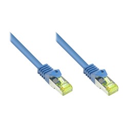 GoodConnections RJ45 Patchkabel mit Cat. 7 Rohkabel und Rastnasenschutz (). S FTP. PiMF. halogenfrei. 500MHz. OFC. bl...