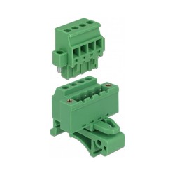Terminalblock Set für Hutschienen 4 Pin mit Schraubverriegelung — Buy in Cyprus with Fast Delivery