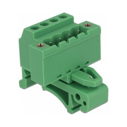 Terminalblock Set für Hutschienen 4 Pin mit Schraubverriegelung — Buy in Cyprus with Fast Delivery