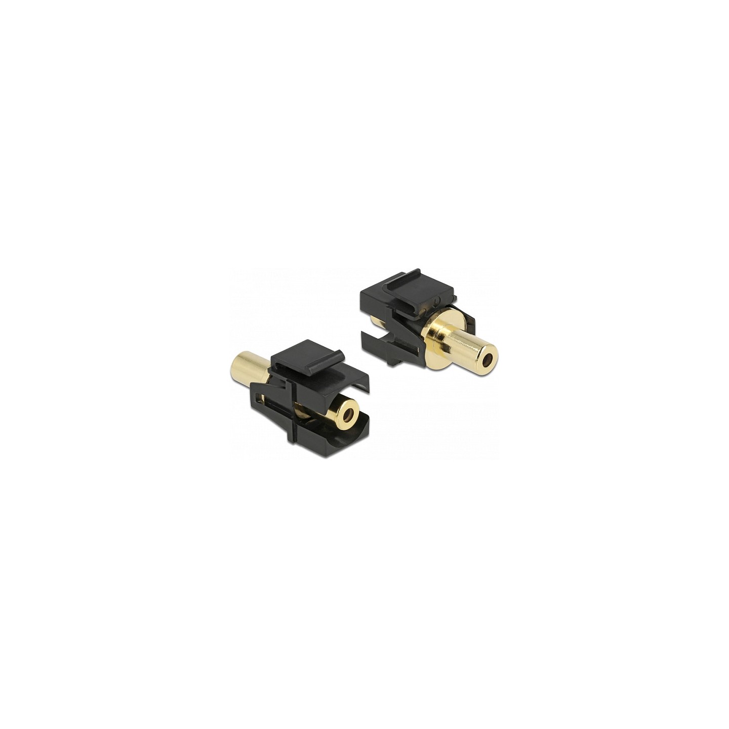 Delock Keystone Modul Klinkenbuchse 3.5 mm 3 Pin zu Klinkenbuchse 3.5 mm 3 Pin vergoldet schwarz