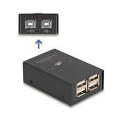 DELOCK USB 2.0 Switch für 2 PC an 4 Geräten — Buy in Cyprus with Fast Delivery