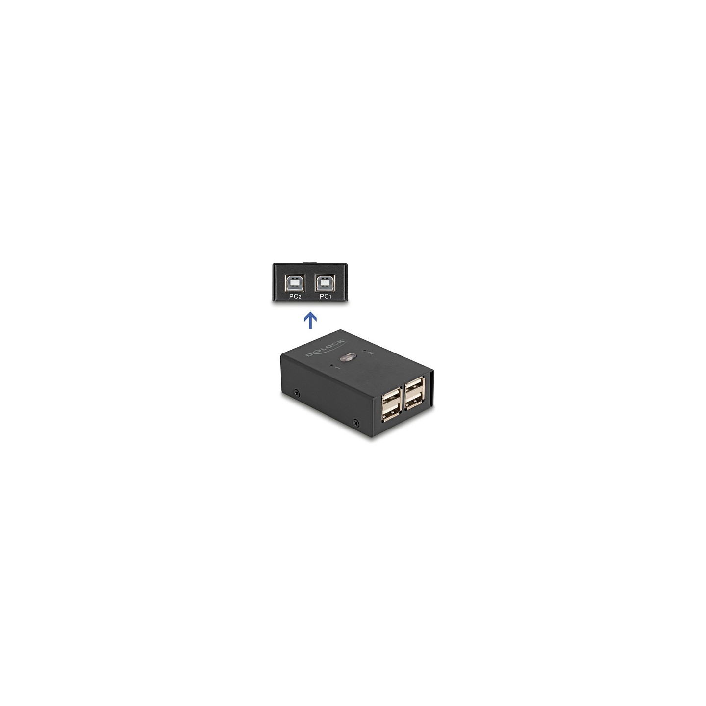 DELOCK USB 2.0 Switch für 2 PC an 4 Geräten — Buy in Cyprus with Fast Delivery