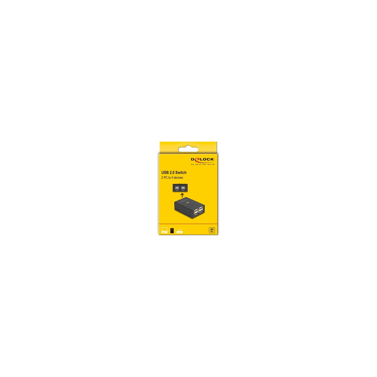 DELOCK USB 2.0 Switch für 2 PC an 4 Geräten — Buy in Cyprus with Fast Delivery
