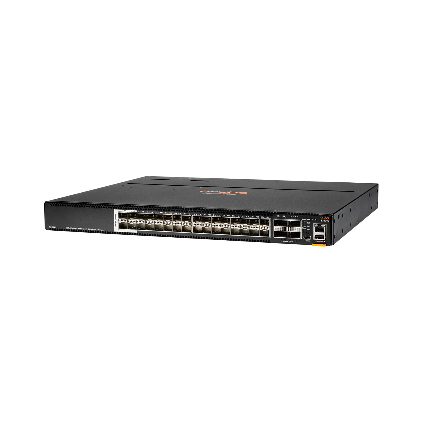 HPE Aruba 8360-32Y4C v2 32p 25G SFP + 28 4 Sec 4p 100G QSFP+ 28 Front-to-Back 3 Fans 2 AC Bdl (EN)