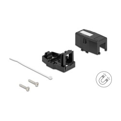 Keystone Leergehäuse 1 Port mit magnetischer Unterseite. schwarz — Buy in Cyprus with Fast Delivery