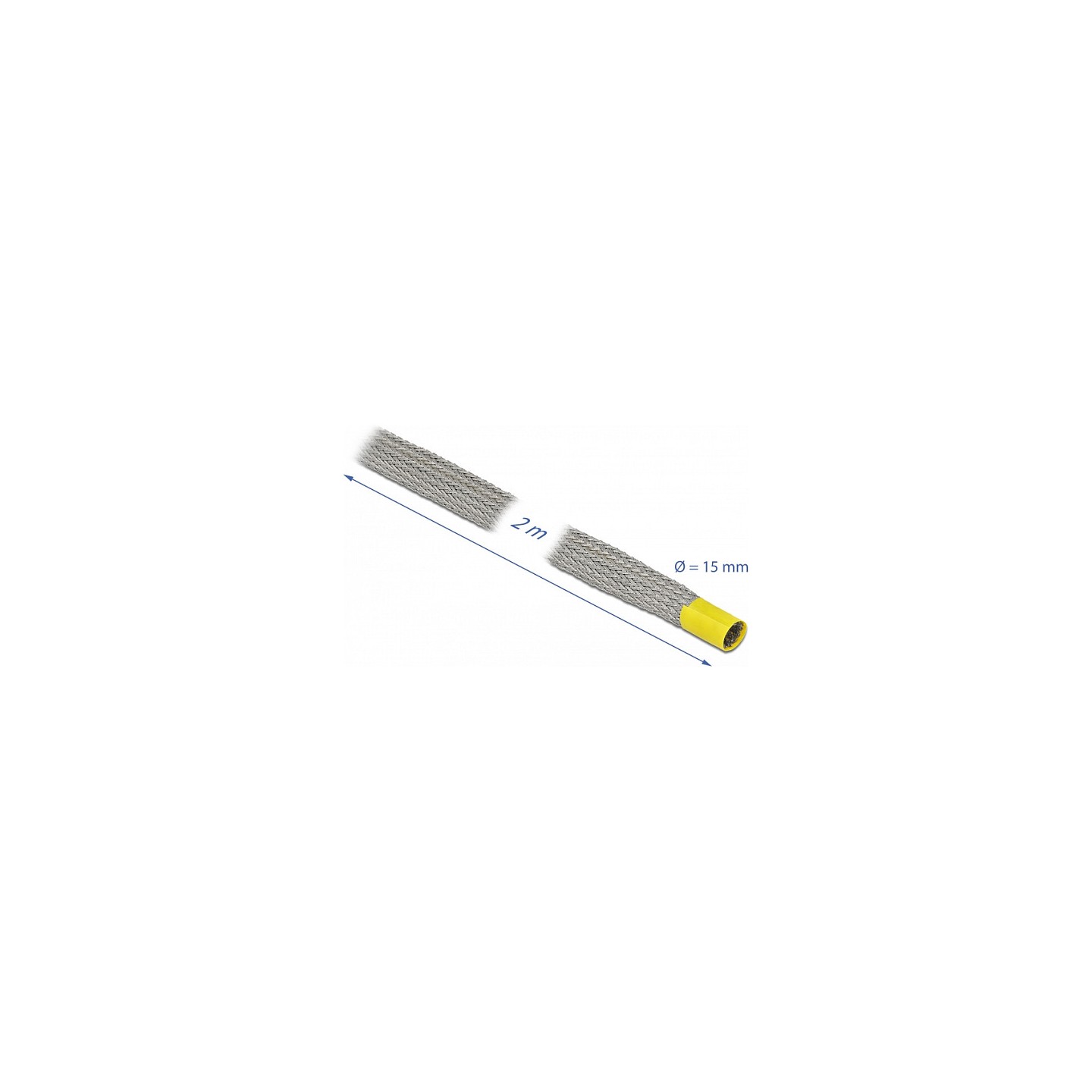 Geflechtschlauch zur EMV Abschirmung dehnbar 2 m x 15 mm — Buy in Cyprus with Fast Delivery
