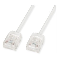 ROLINE UTP DataCenter Patchkabel Cat.6A (Class EA). LSOH. slim. extra kurzer Stecker. wei. 3 m