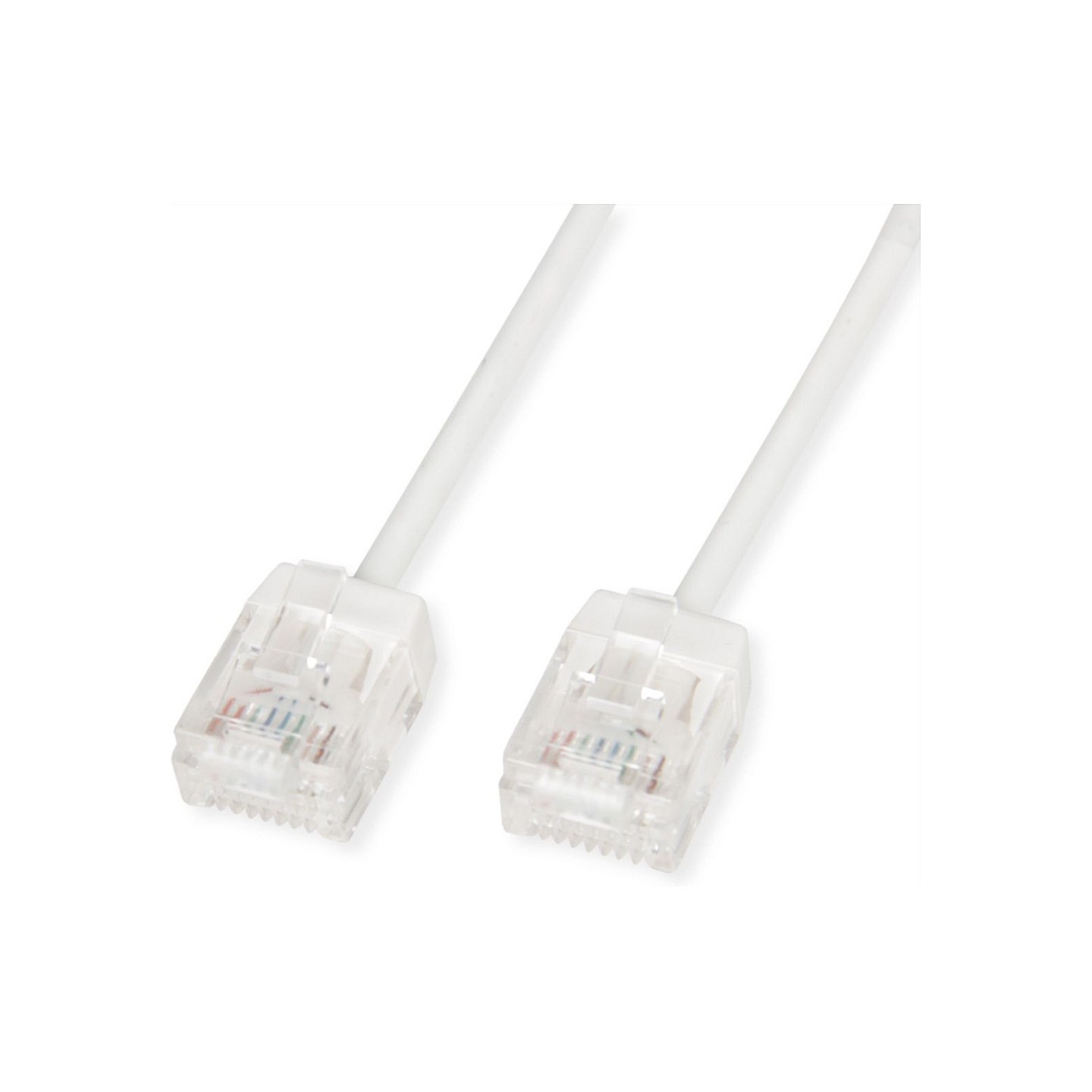 ROLINE UTP DataCenter Patchkabel Cat.6A (Class EA). LSOH. slim. extra kurzer Stecker. wei. 3 m