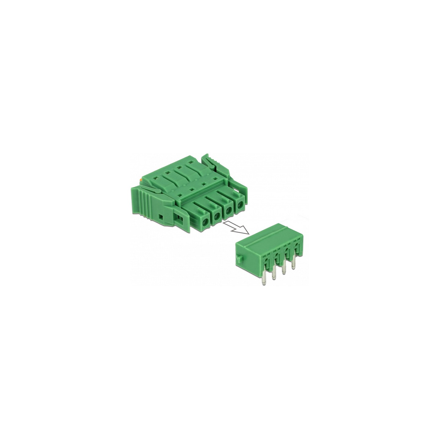 Terminalblock Set für Platine 4 Pin 3.81 mm Rastermaß horizontal — Buy in Cyprus with Fast Delivery