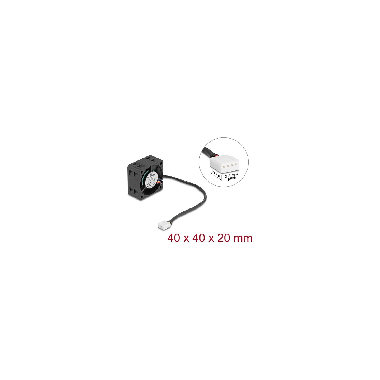 Axiallüfter 24 V DC. 40 x 40 x 20 mm schwarz — Buy in Cyprus with Fast Delivery