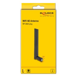 DELOCK WiFi 6E Antenne SMA Stecker 3 dBi omnidirektional mit Kippgelenk schwarz — Buy in Cyprus with Fast Delivery
