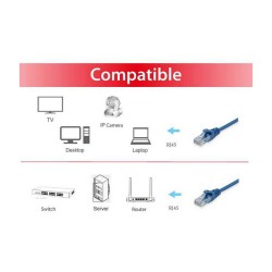 Equip Patchkabel Cat6 U UTP 2xRJ45 0.15m blau Polybeutel — Buy in Cyprus with Fast Delivery