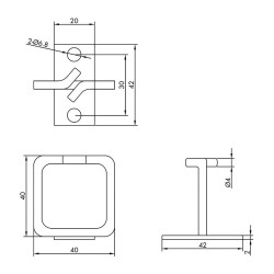 ROLINE Kabelse. 40x40 mm. Metall. Kabeleinfhrung vorn — Buy in Cyprus with Fast Delivery