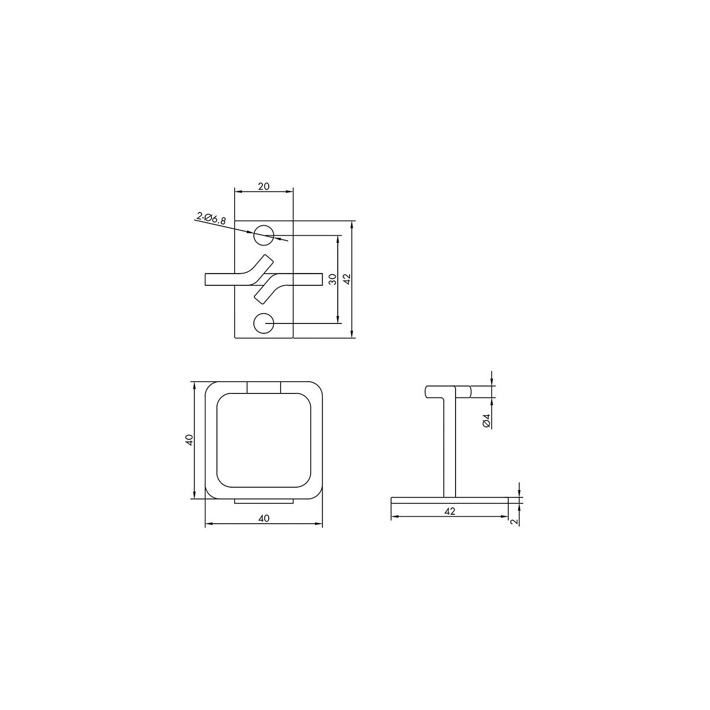 ROLINE Kabelse. 40x40 mm. Metall. Kabeleinfhrung vorn — Buy in Cyprus with Fast Delivery