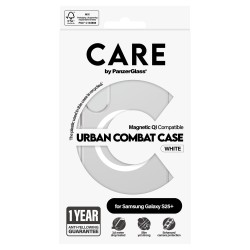 CARE Flagship Case Clear w. white QI Galaxy S25 Plus — Buy in Cyprus with Fast Delivery