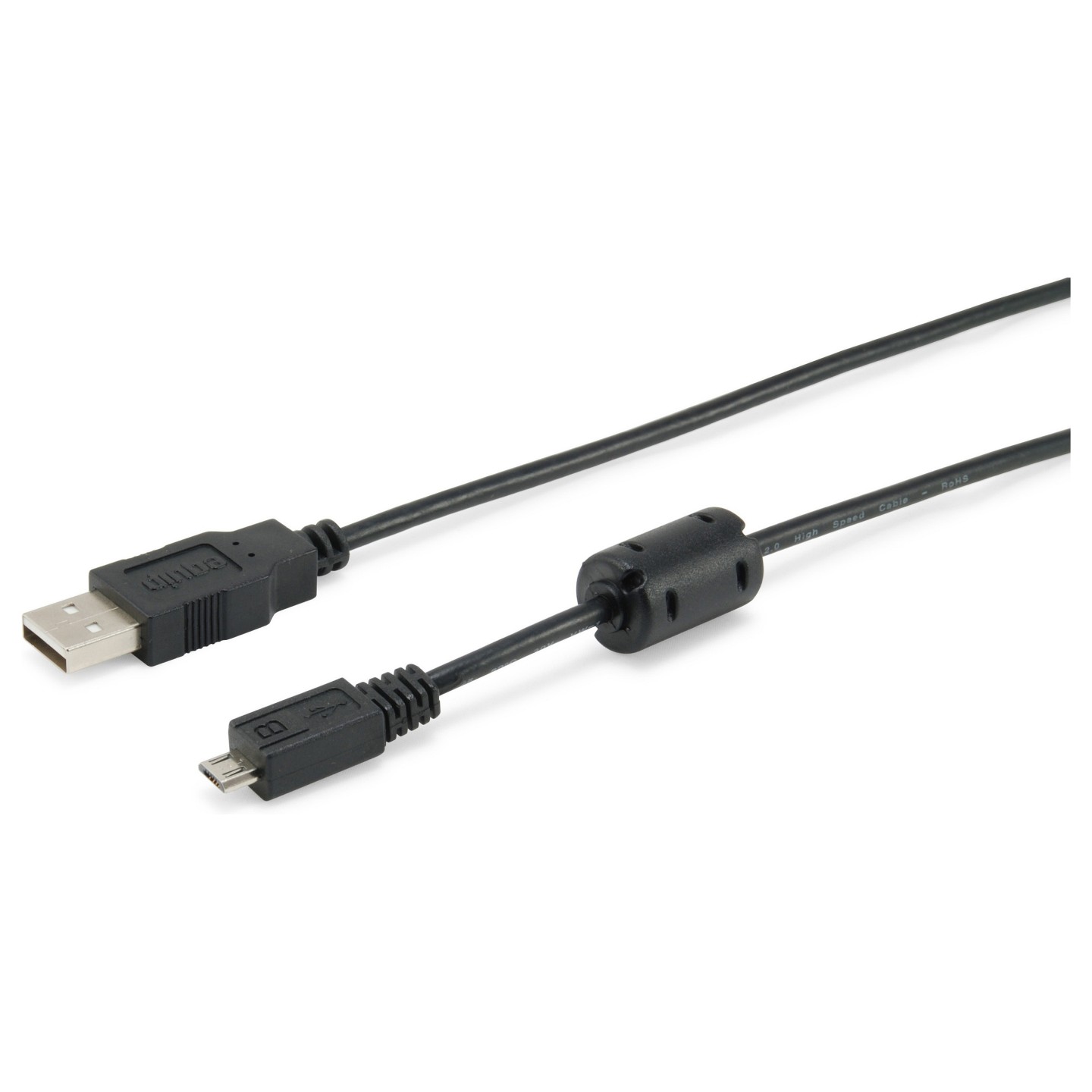 Equip Kabel USB-A 2.0 - to micro B St St 1.80m Ferrit schwarz Polybeutel — Buy in Cyprus with Fast Delivery