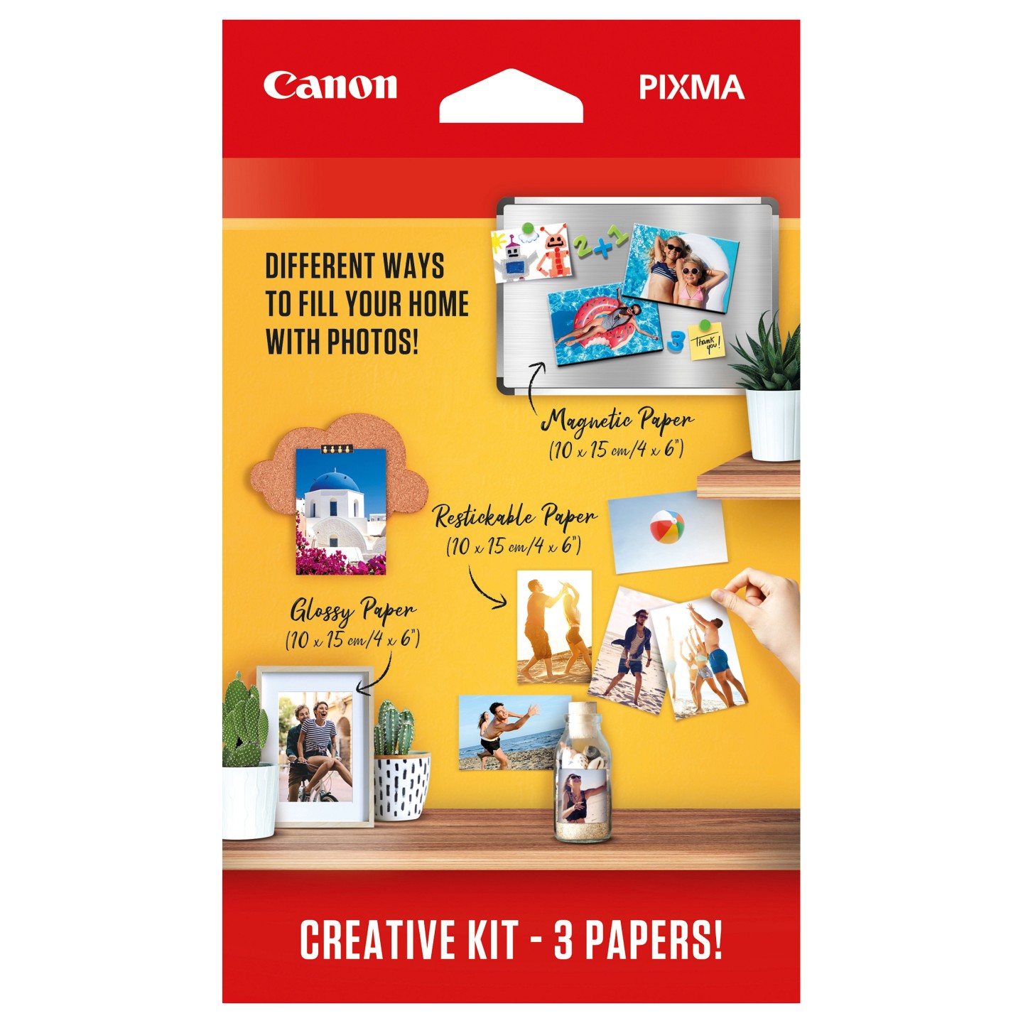 Canon Creative Kit 3 Papiersorten MG-101 100x150mm - 5 Blatt + RP-101 100x150mm - 5 Blatt + PP-201 100x150mm - 50 Blatt