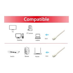Equip Patchkabel Cat6A S FTP 2xRJ45 3.00m weiß Plat.LSZH Polybeutel — Buy in Cyprus with Fast Delivery