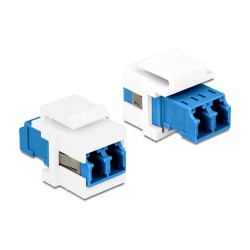 Keystone Modul LC Duplex Buchse zu LC Duplex Buchse blau weiß — Buy in Cyprus with Fast Delivery