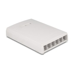 Keystone Leergehäuse Aufputz 6 Port für Glasfaser und Netzwerk weiß — Buy in Cyprus with Fast Delivery