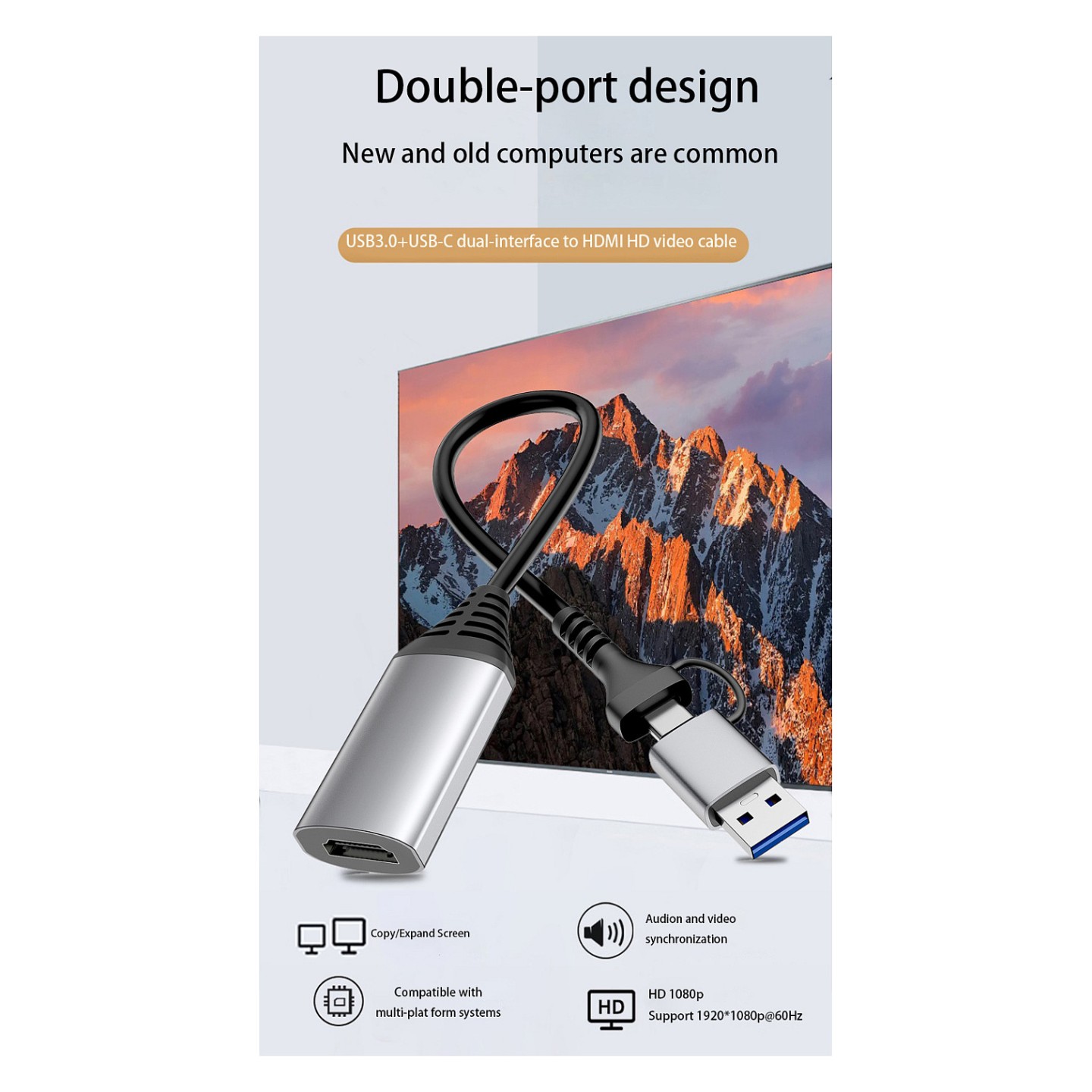 Equip Adapter USB-C A- to HDMI 1920x1080 60Hz Alu. — Buy in Cyprus with Fast Delivery