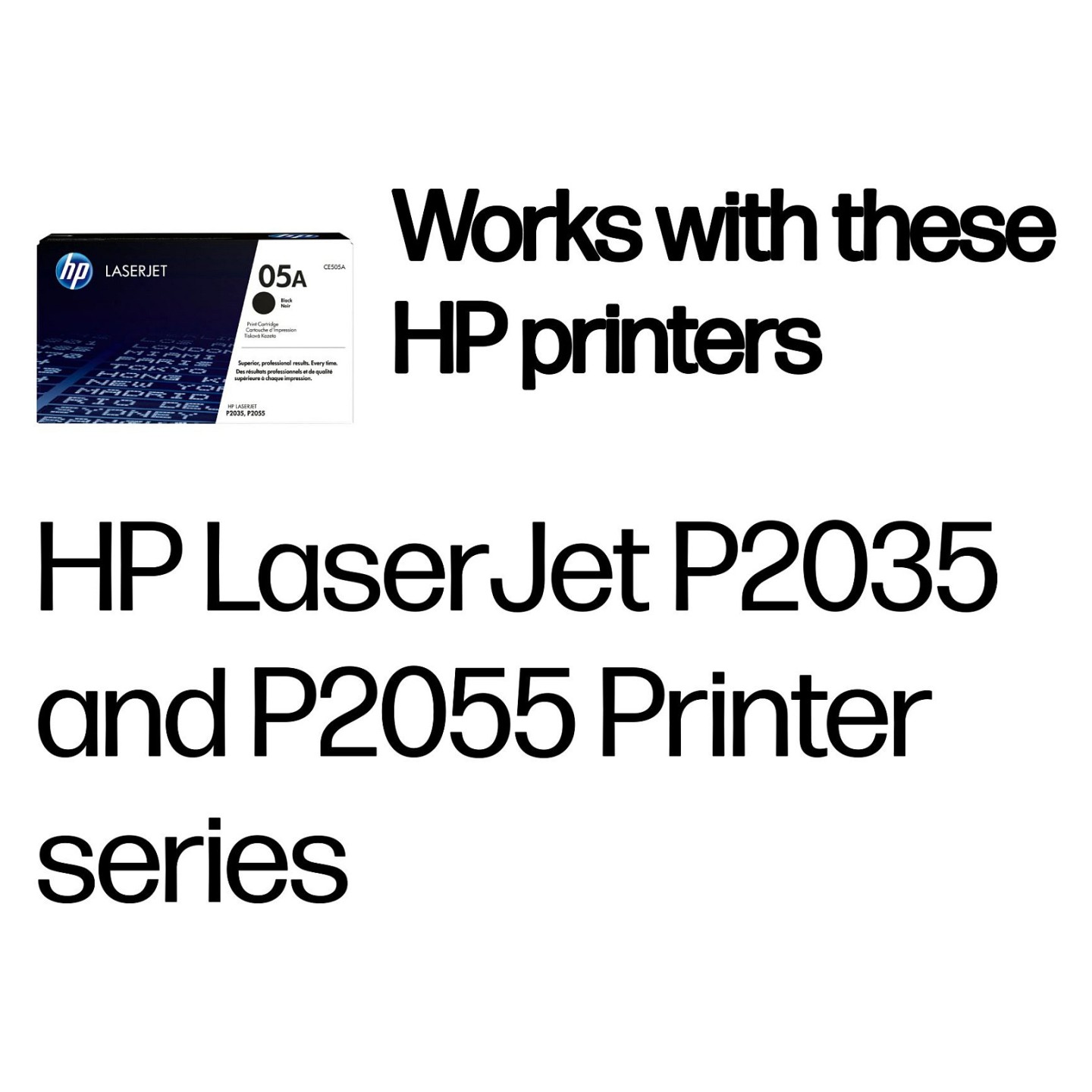 HP 05A original LaserJet Toner cartridge CE505A black standard capacity 2.300 pages 1-pack Smart Printing TechnologY