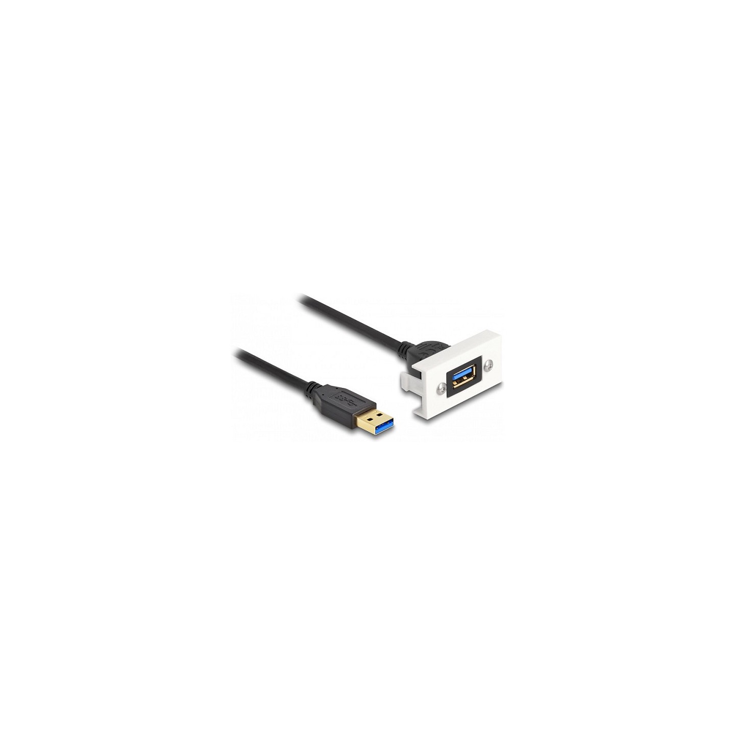 Easy 45 Modul USB 5 Gbps Typ-A Buchse zu USB Typ-A Stecker mit Kabelpeitsche. 22.5 x 45 mm — Buy in Cyprus with Fast Delivery