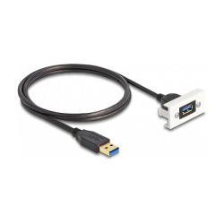 Easy 45 Modul USB 5 Gbps Typ-A Buchse zu USB Typ-A Stecker mit Kabelpeitsche. 22.5 x 45 mm — Buy in Cyprus with Fast Delivery