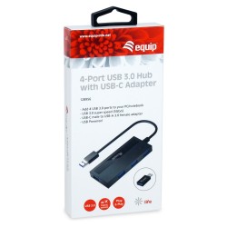 Equip USB-Hub 4-Port 3.2 - to 4x3.0 +USB-C Adp.5Gbps o.Netz.sw — Buy in Cyprus with Fast Delivery