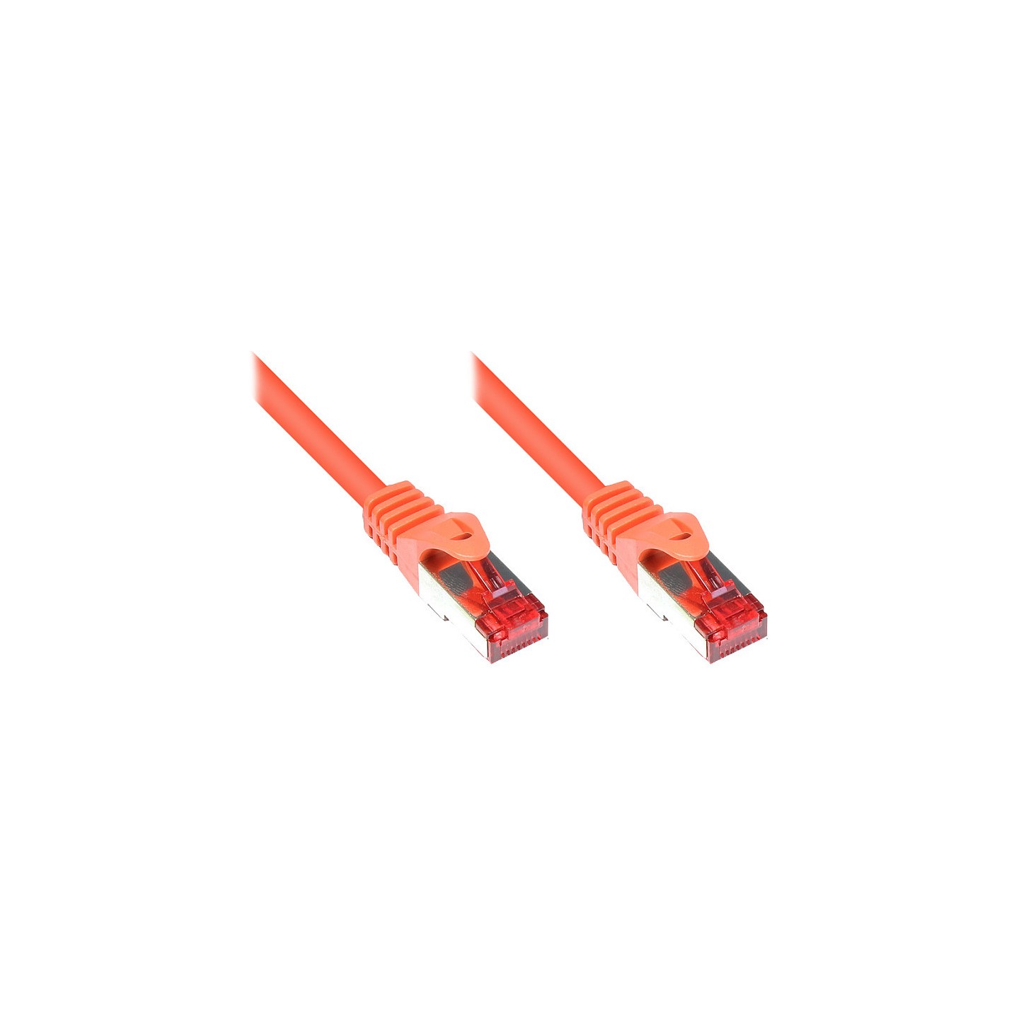 GoodConnections Patchkabel mit Rastnasenschutz. Cat. 6. S FTP. PiMF. PVC. 250MHz. orange. 1.5m.