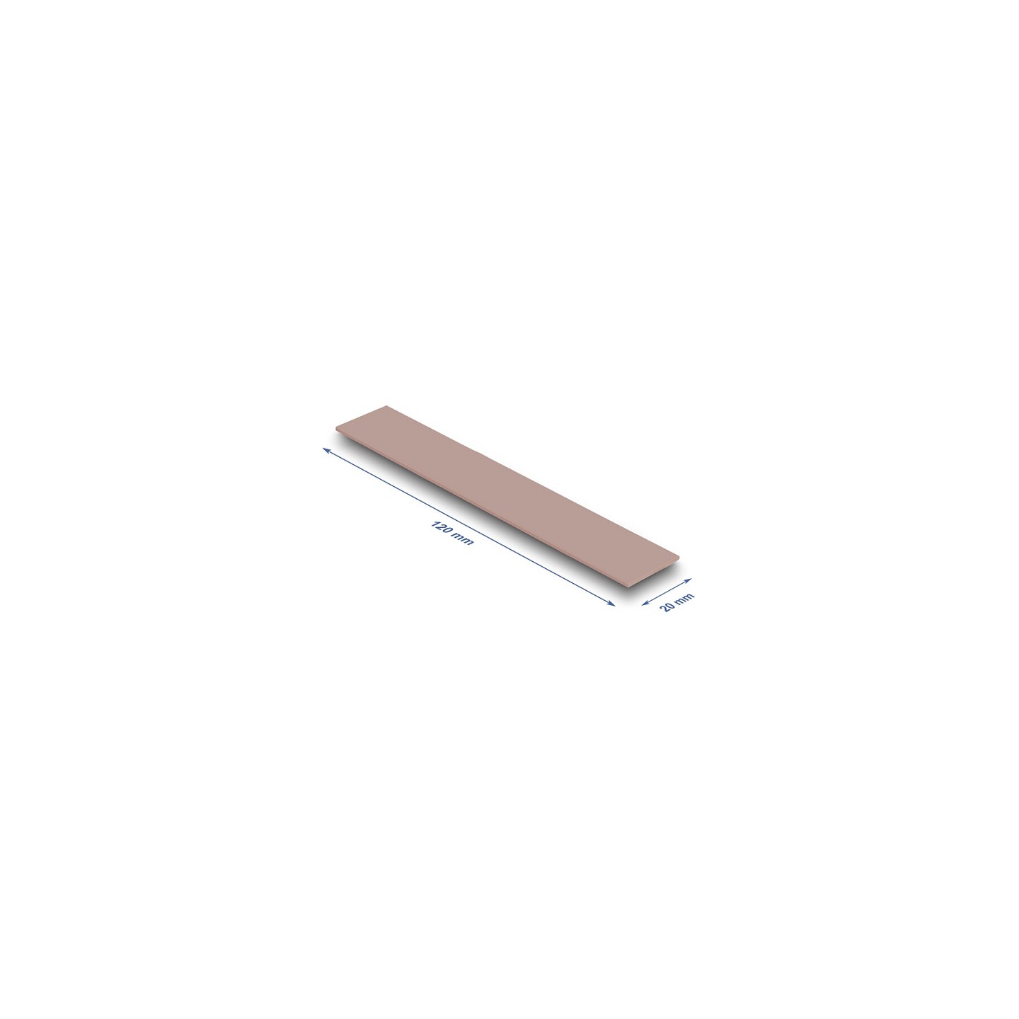 Wärmeleitpad 120 x 20 x 1.5 mm für M.2 Module 3.0 W mK - Silikonfrei — Buy in Cyprus with Fast Delivery