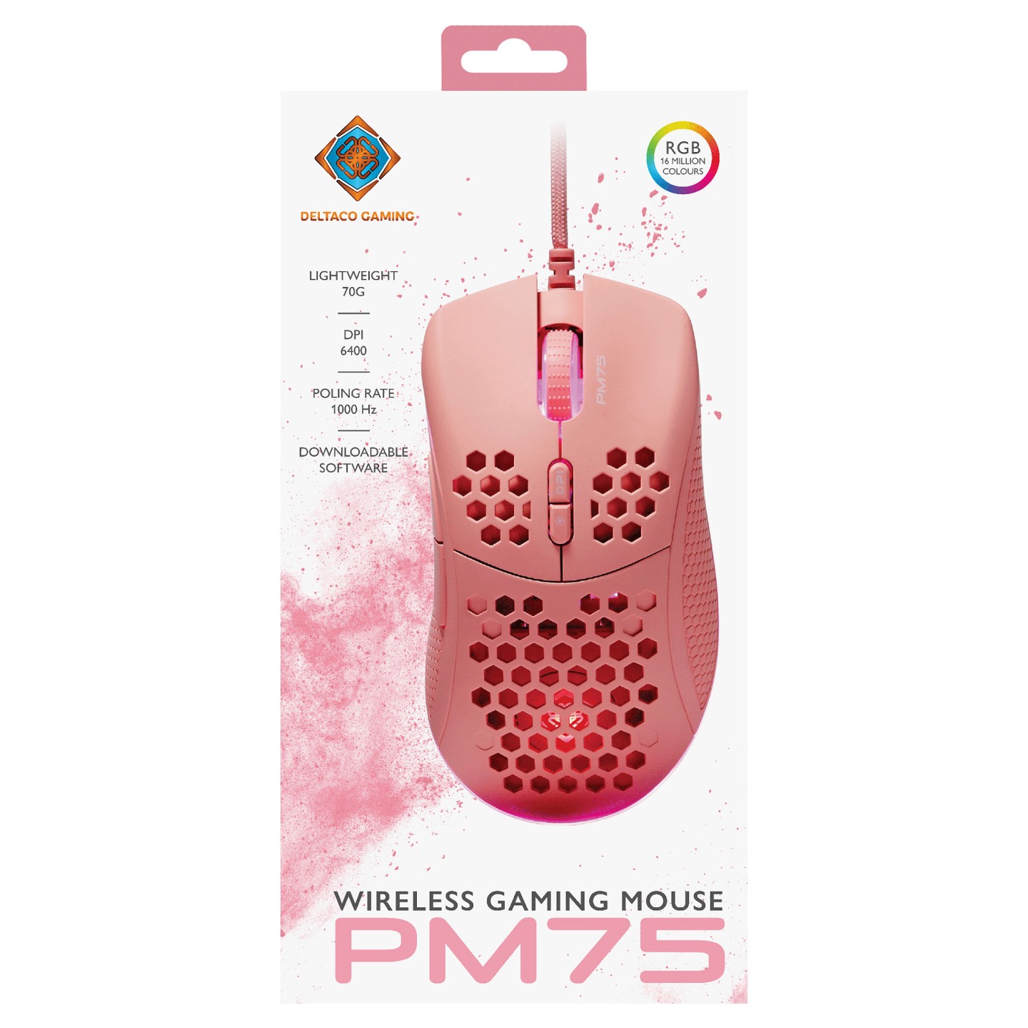 Deltaco Gaming Maus USB. RGB pink — Buy in Cyprus with Fast Delivery