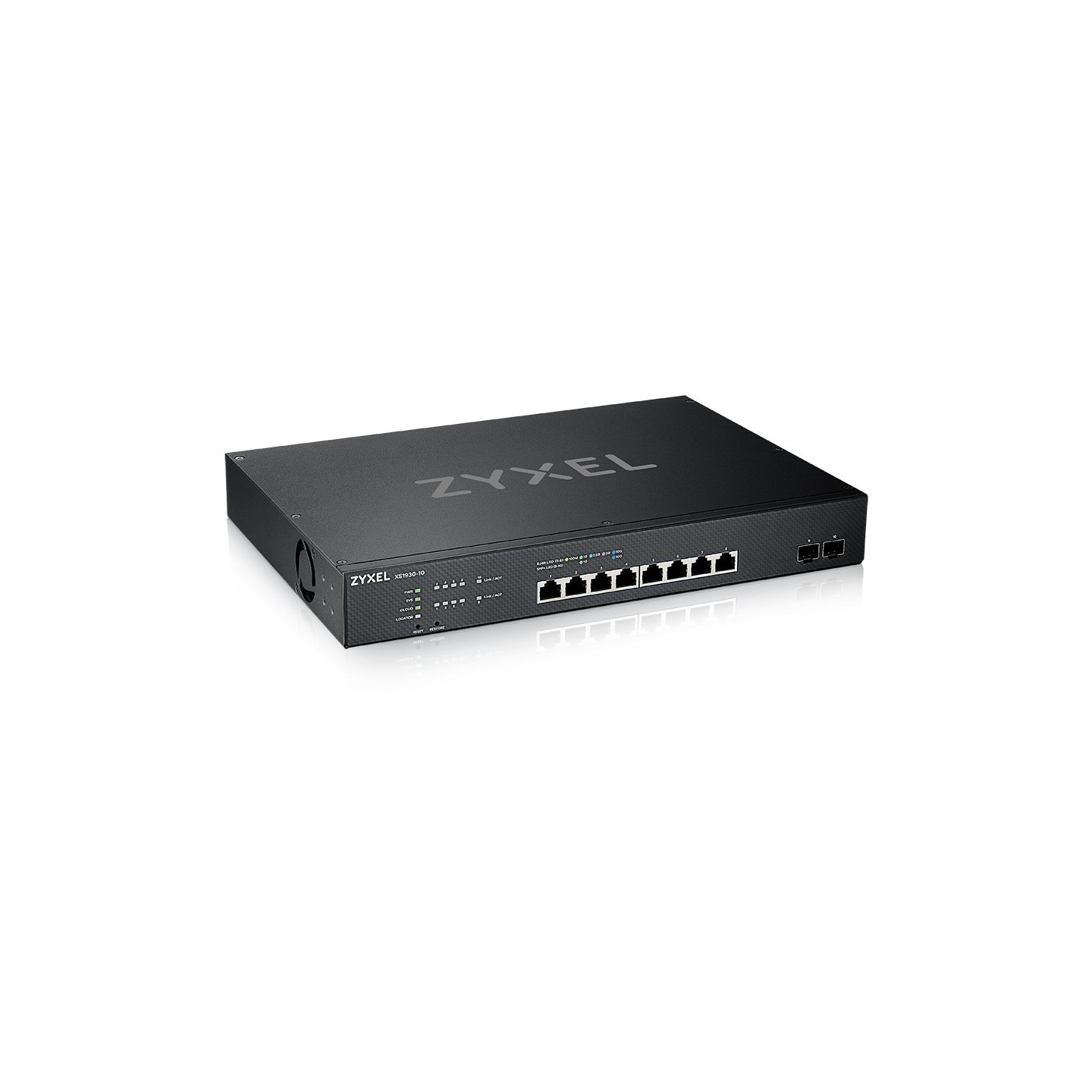 Zyxel XS1930-10-ZZ0101F - 8x 10G RJ45 + 2x SFP+ L3 Managed Rackmount Switch - Black — Buy in Cyprus with Fast Delivery