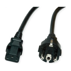 VALUE Netzkabel. IEC-Buchse & CEE7 7-Stecker gerade. schwarz. 1.8 m — Buy in Cyprus with Fast Delivery