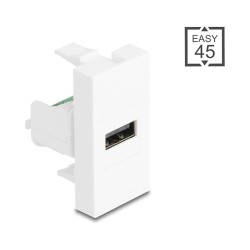 Delock Easy 45 Modul USB 2.0 Typ-A Buchse zu Terminalblock weiß — Buy in Cyprus with Fast Delivery