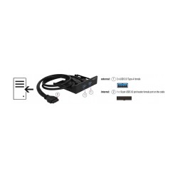 Front Panel 3.5? USB 5 Gbps 2 x USB Typ-A — Buy in Cyprus with Fast Delivery