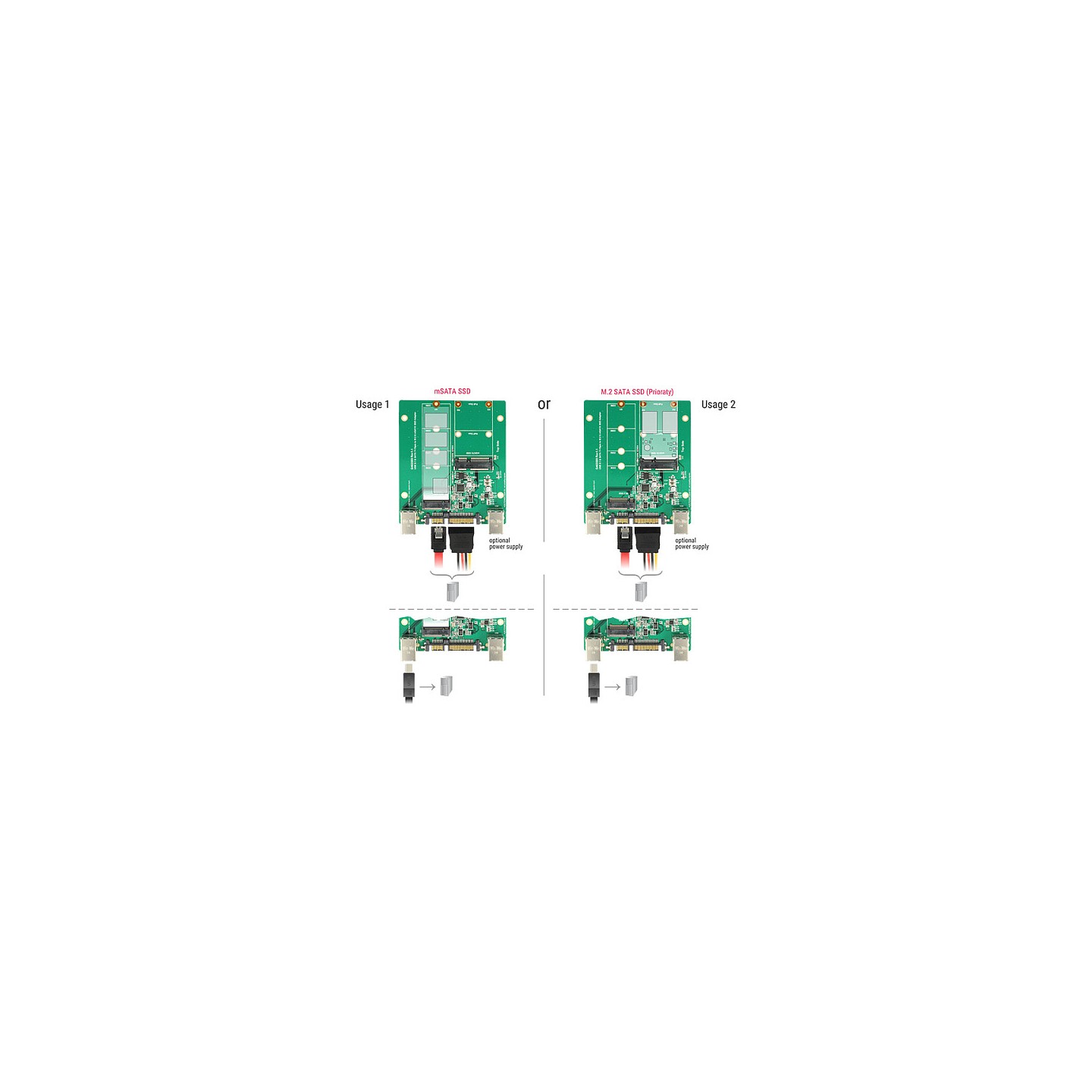 Konverter SATA USB 3.1 Typ-B Buchse to M.2 mSATA Slot — Buy in Cyprus with Fast Delivery