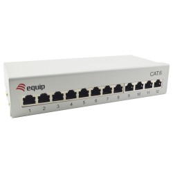 Equip Patchpanel 12x RJ45 Cat6 FTP Desktop ISO IEC hellgrau — Buy in Cyprus with Fast Delivery
