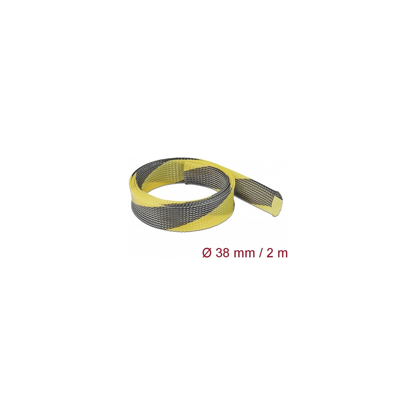 Geflechtschlauch dehnbar 2 m x 38 mm schwarz-gelb — Buy in Cyprus with Fast Delivery