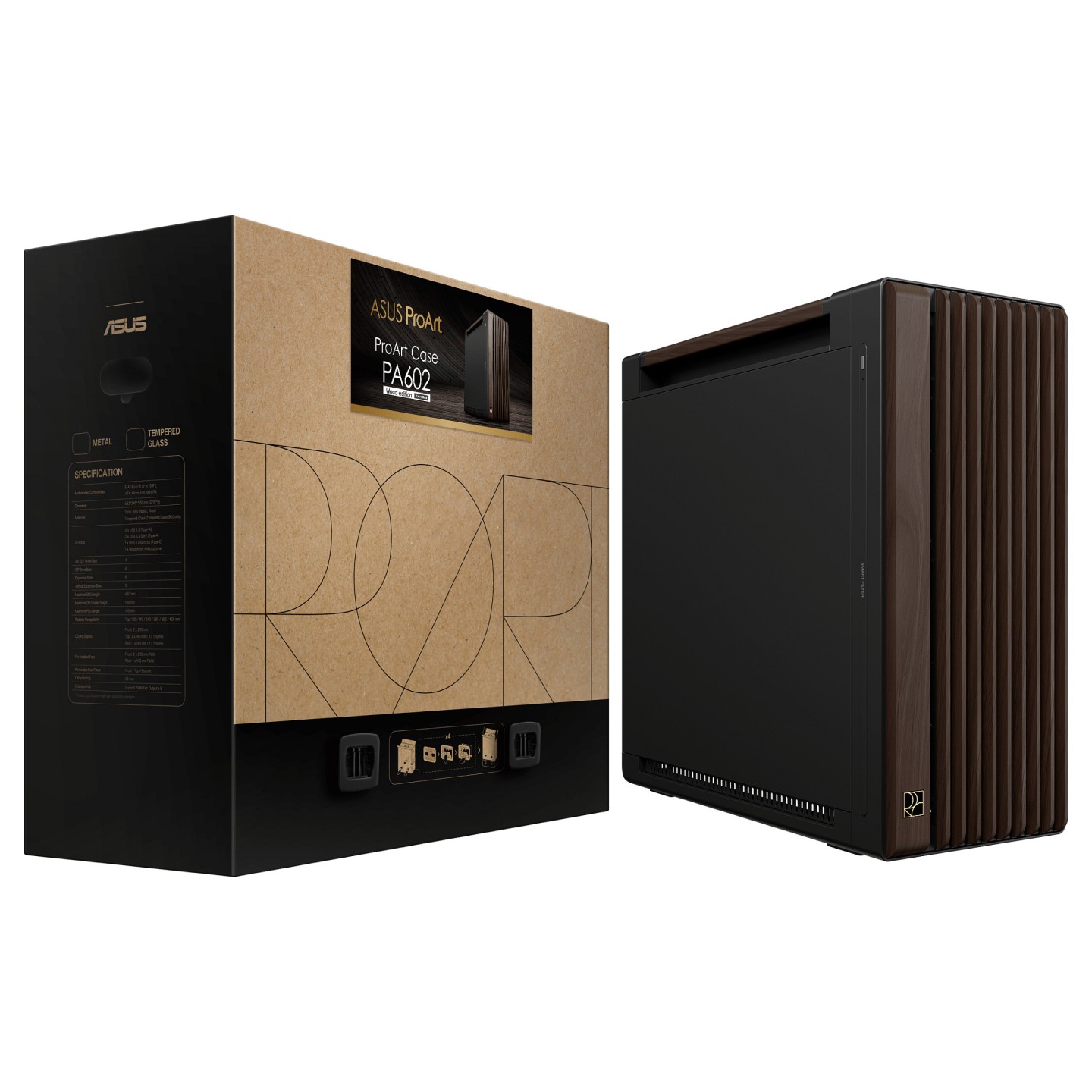 ASUS PROART PA602 WALNUT WOOD METAL PWM MODERN BLACK — Buy in Cyprus with Fast Delivery