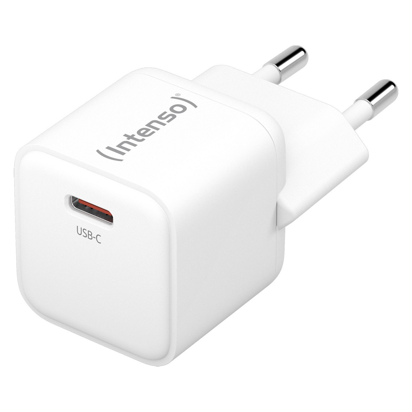 Intenso Netzteil Power Adapter W30C GaN. Anschluss: 1x USB-C Output: max. 30 Watt. GaN-Technologie. Weiß