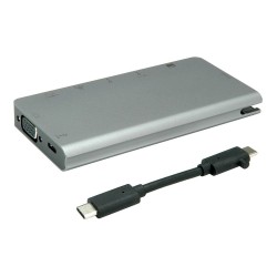 ROLINE USB Typ C Dockingstation. HDMI 4K. VGA. 2x USB 3.2 Gen 1. LAN. PD. Cardreader — Buy in Cyprus with Fast Delivery