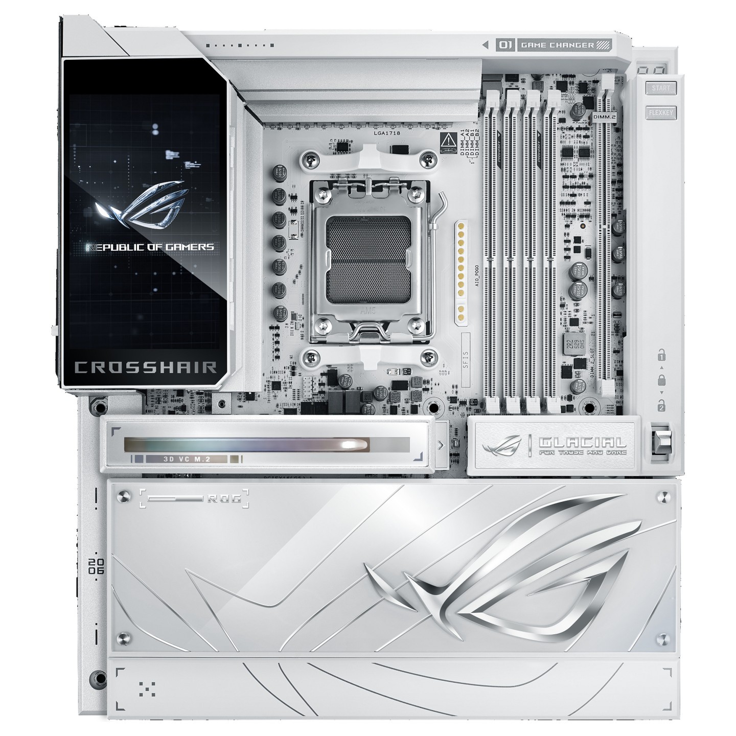 ASUS ROG CROSSHAIR X870E GLACIAL WIFI7 ATX Mainboard AM5 HDMI USB4 — Buy in Cyprus with Fast Delivery