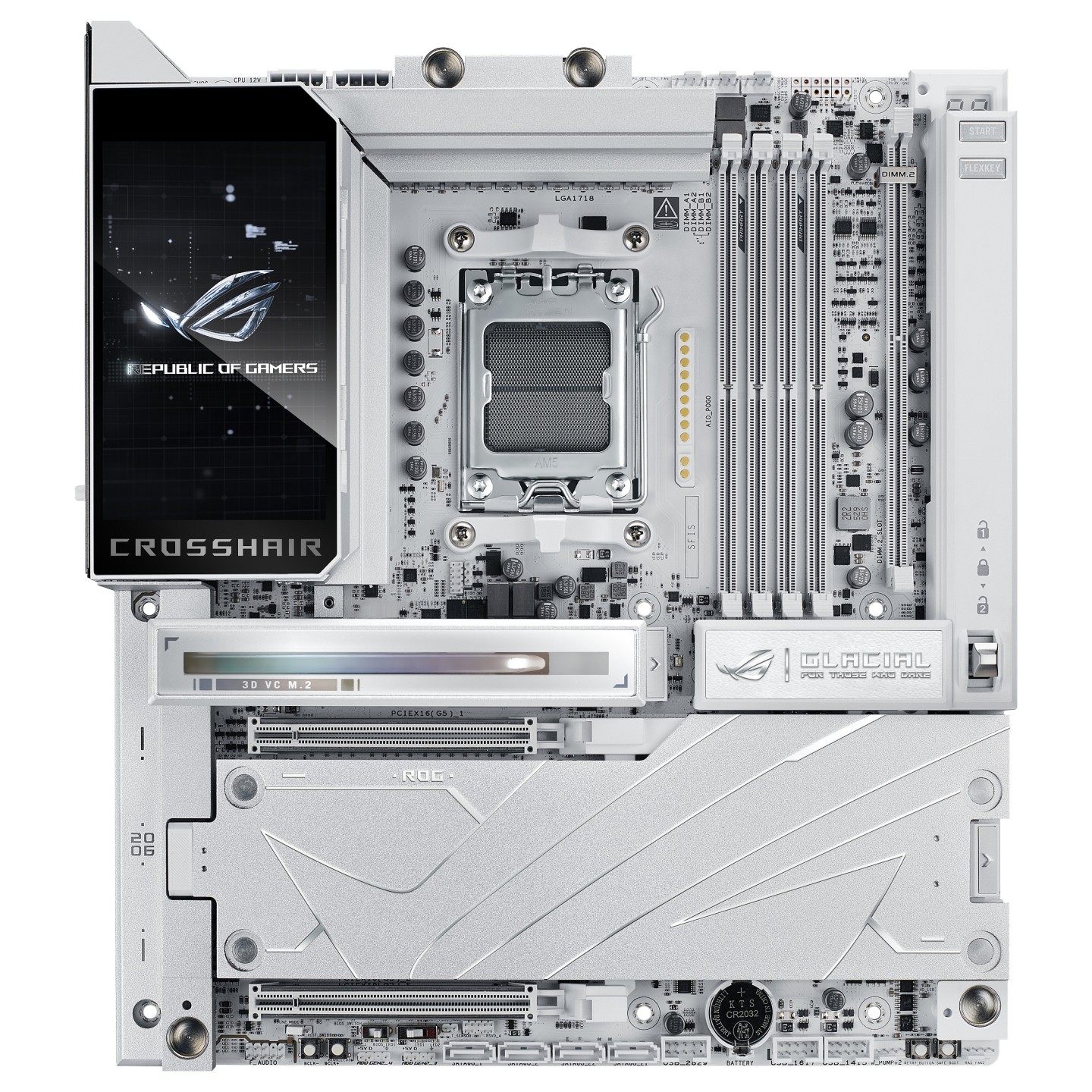ASUS ROG CROSSHAIR X870E GLACIAL WIFI7 ATX Mainboard AM5 HDMI USB4 — Buy in Cyprus with Fast Delivery