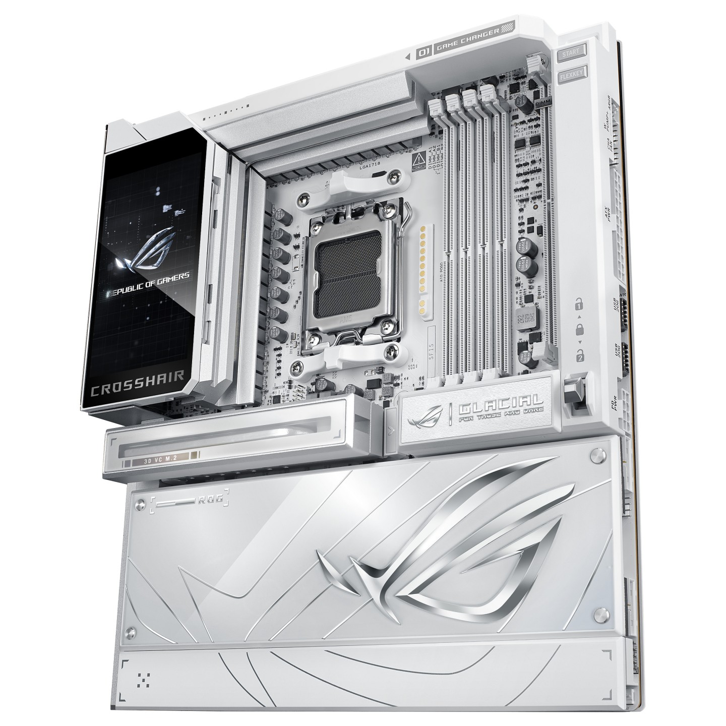 ASUS ROG CROSSHAIR X870E GLACIAL WIFI7 ATX Mainboard AM5 HDMI USB4 — Buy in Cyprus with Fast Delivery